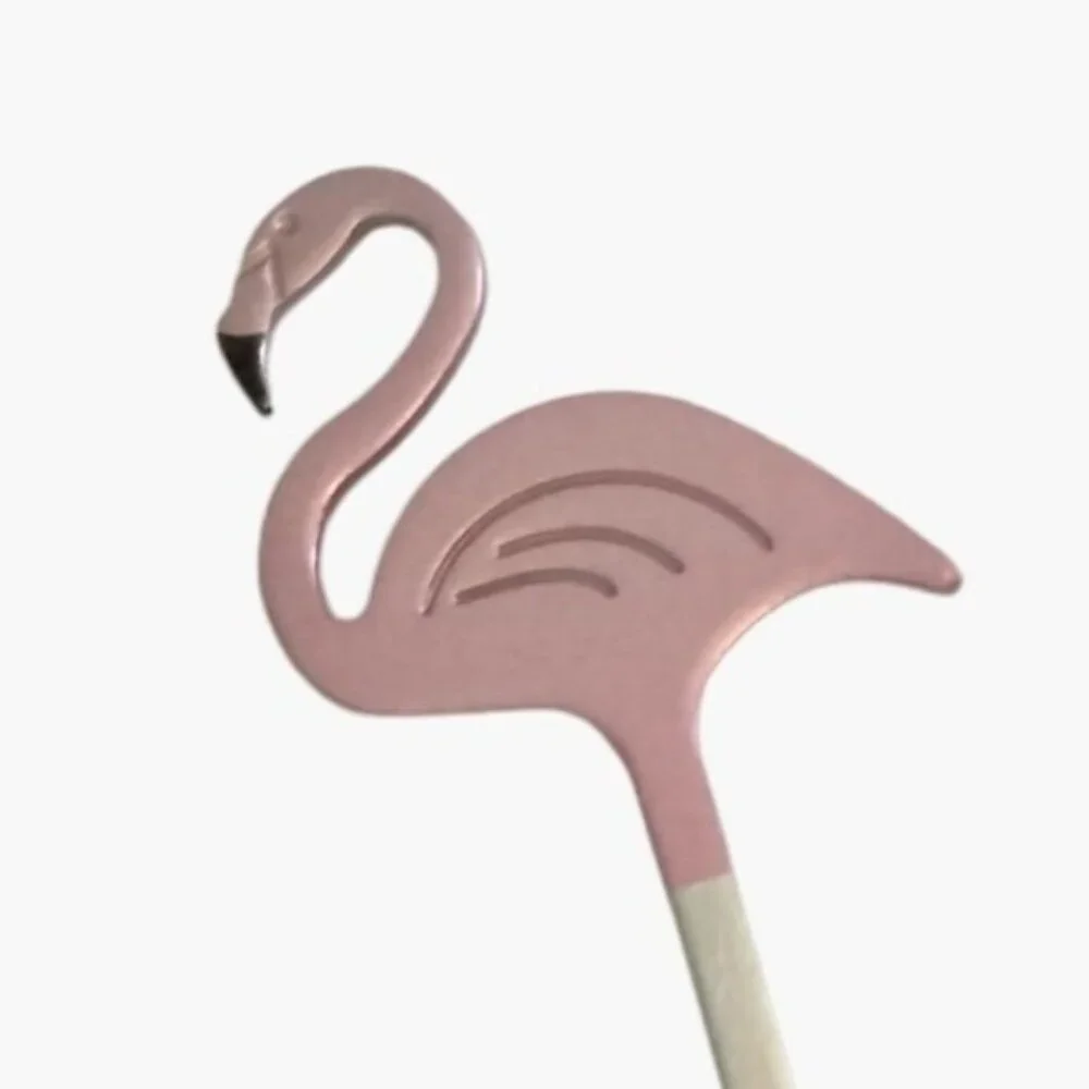 Pink Flamingo Spoon stainless Steel Coffee Sugar Bowl Cocktail